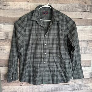UNTUCKit Mens Shirt 2XL Gray Plaid Classic Business Preppy Button Up